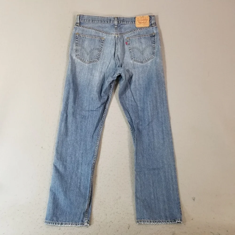 Levi's 505 jeans men's 36x34 regular‎ fit straight blue denim pants retro USA